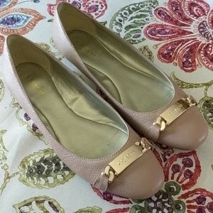 Coach pebble leather flats